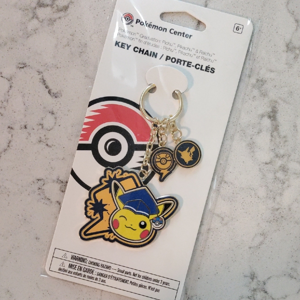 Pikachu Graduation Keychain Charm